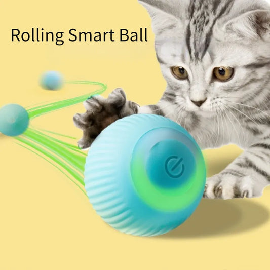 Smart Rolling Ball Cat Toy - Interactive & Automatic